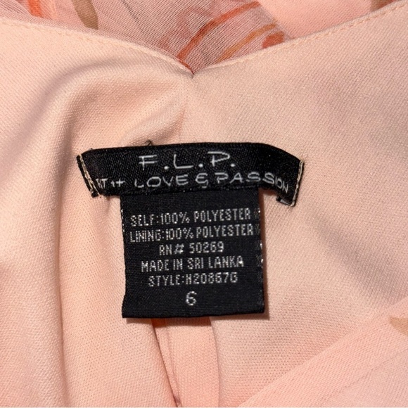 Vintage Floral Midi Dress Babydoll Women’s 6 Pink and Orange 90s y2k - Picture 7 of 7